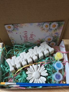 DIY Paint It Yourself Mother's Day Craft Paint Kit with Daisy Accent